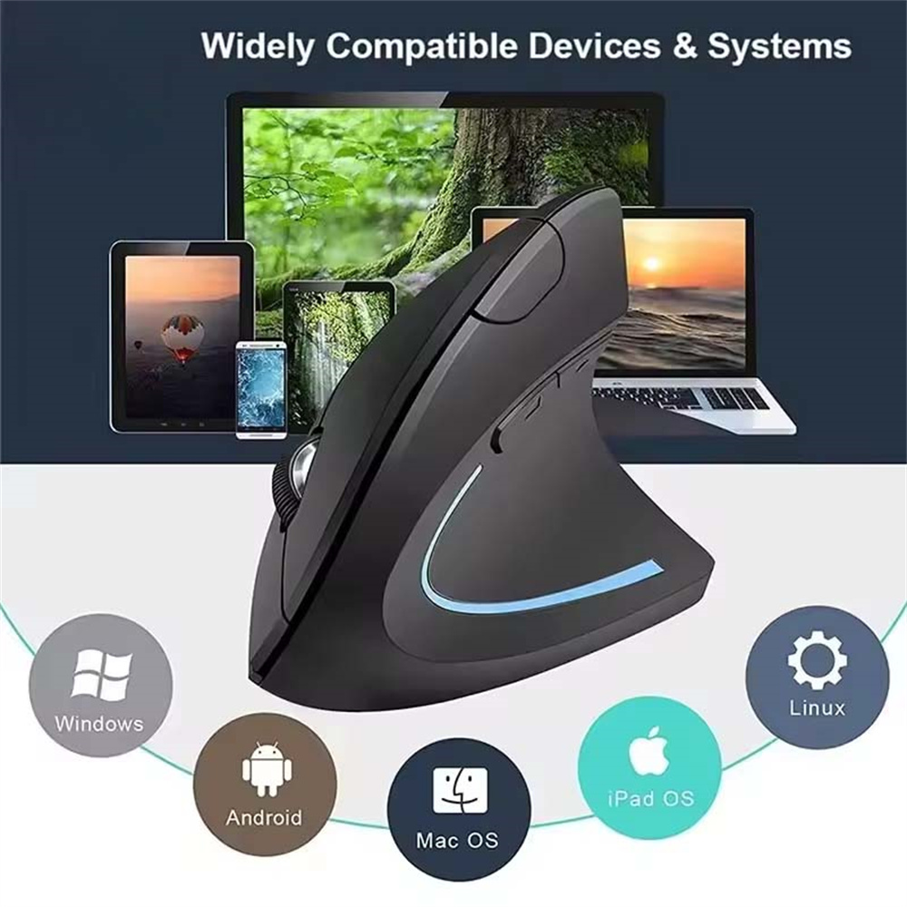 Ergonomic Mouse Vertical - Vertical Mouse 2.4GHz Wireless Optical Mice