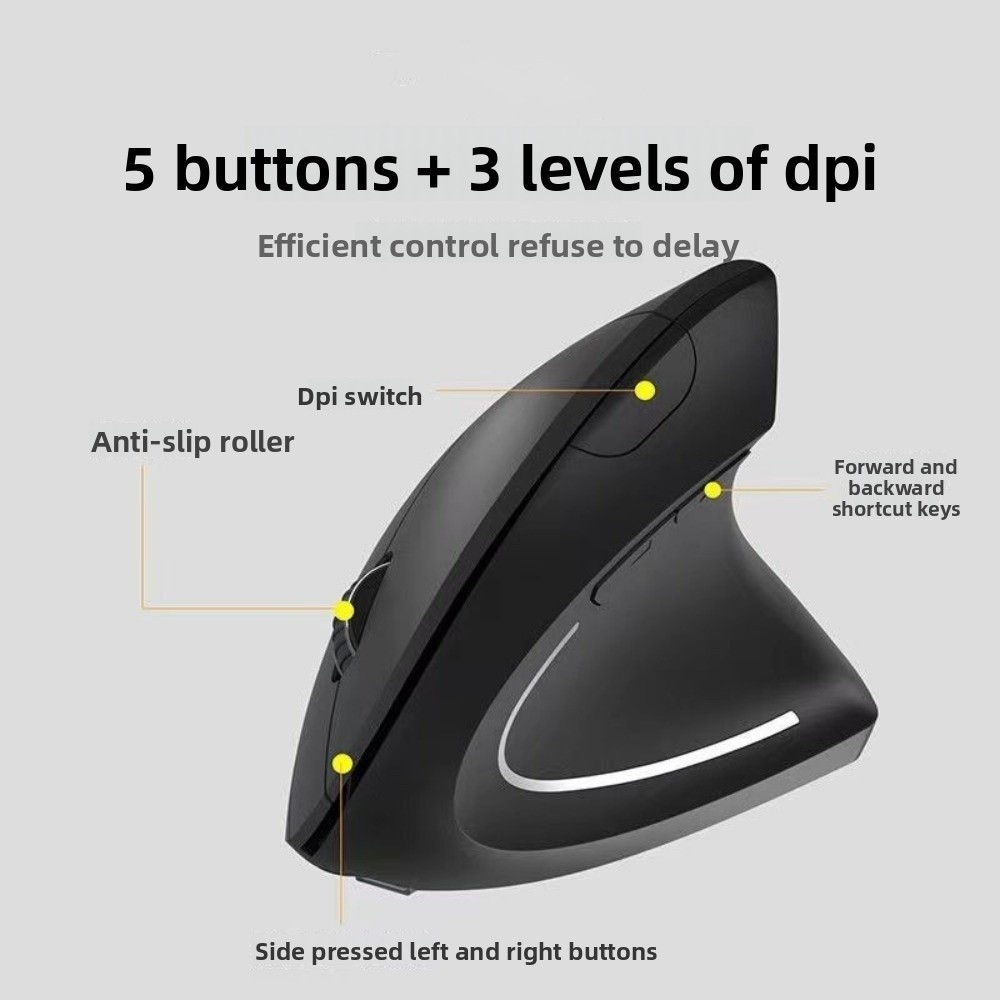 Ergonomic Mouse Vertical - 2.4G Vertical Mouse Silent Luminous Vertical