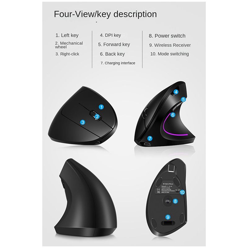 doyou Wireless 2.4G Vertical V - Ergonomic Mouse Vertical review and price