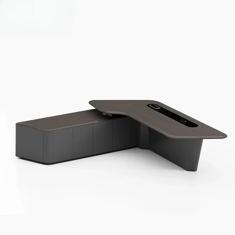L Shape With Drawer White Luxu - Office Tech Management review and price