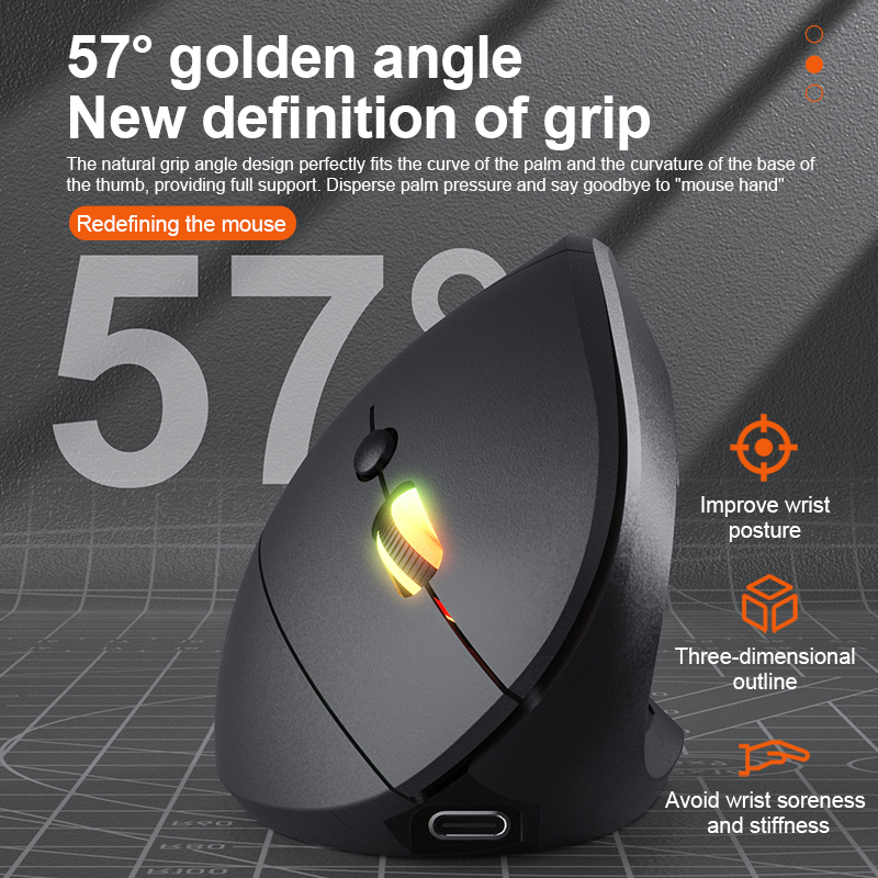 2.4GHz Bluetooth Wireless Mous - Ergonomic Mouse Vertical review and price
