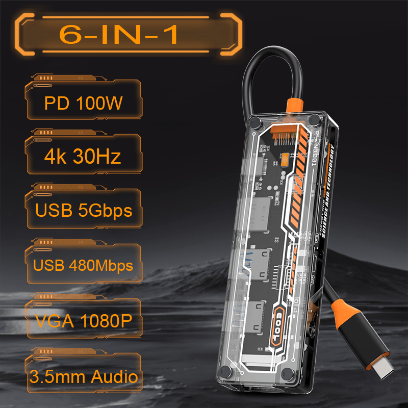 6-in-1 USB-C Hub for MacBook P - Docking Station Usb C review and price