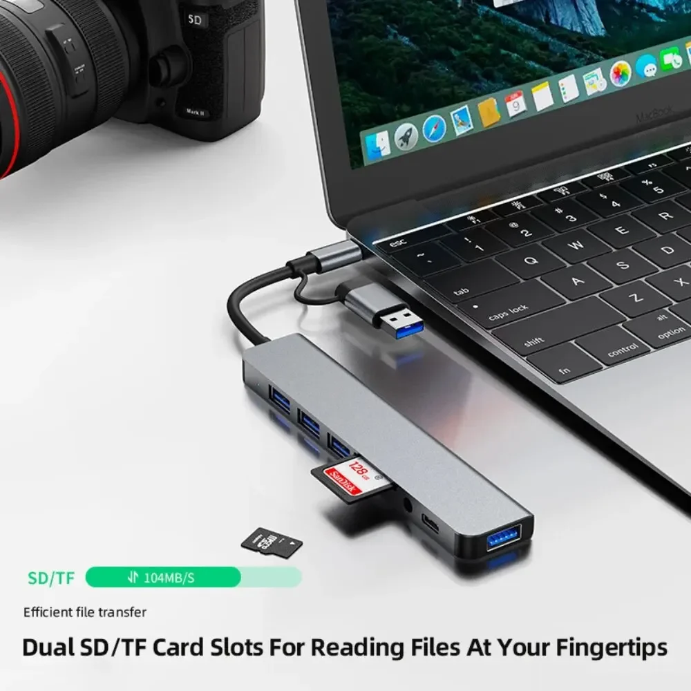 8 In 2 USB-C Hub With 3.0 SD/T - Docking Station Usb C review and price