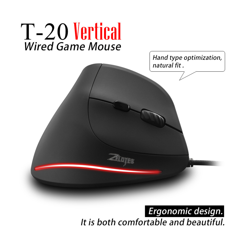 ZELOTES T20 USB Wired Vertical - Ergonomic Mouse Vertical review and price