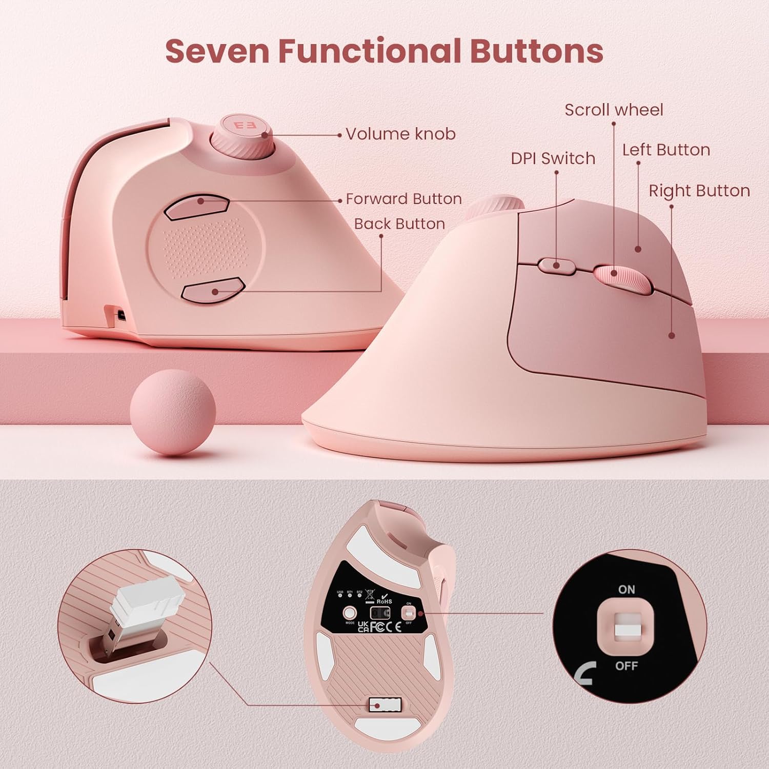 Seenda Ergonomic Bluetooth 2.4 - Ergonomic Mouse Vertical review and price