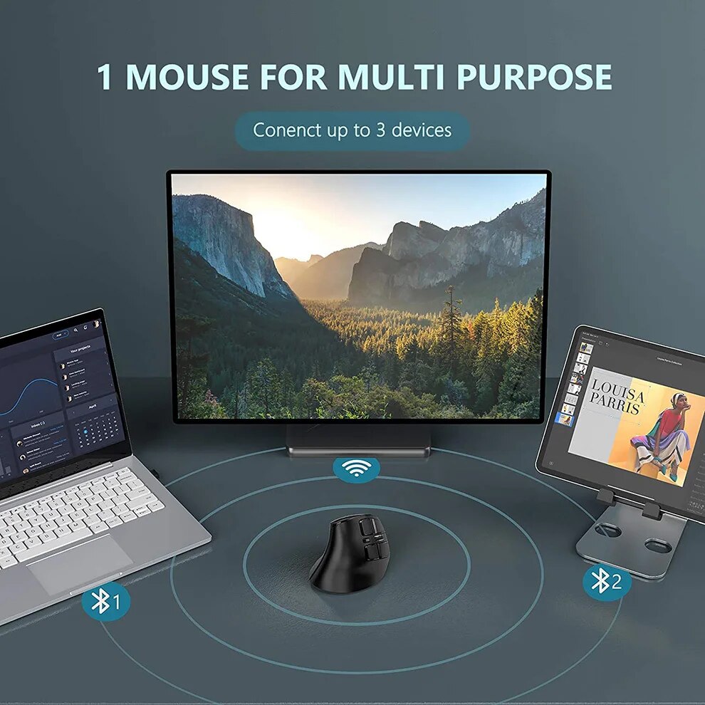 JOMAA 2.4G Wireless Mouse Rech - Ergonomic Mouse Vertical review and price