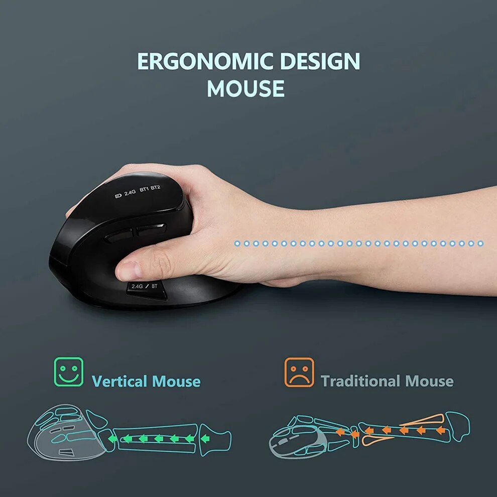 JOMAA 2.4G Wireless Mouse Rech - Ergonomic Mouse Vertical review and price