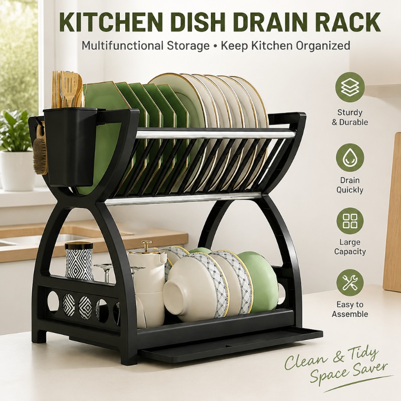 2 Tier Dish Drying Rack Kitche - Server Rack Shelf review and price