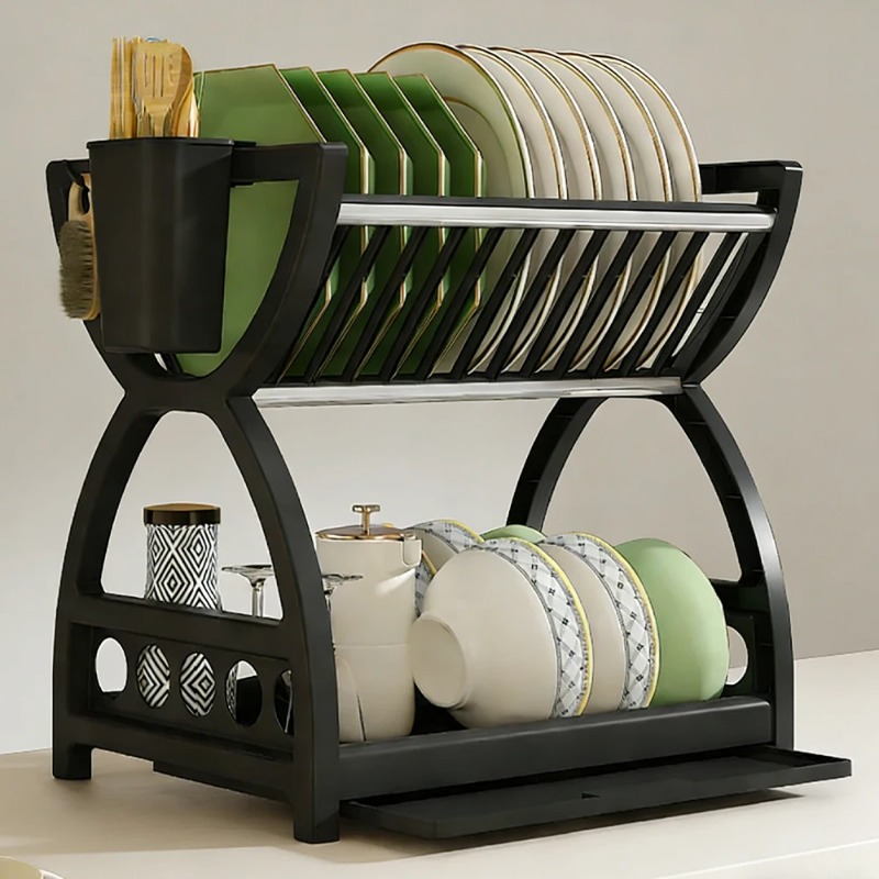 2 Tier Dish Drying Rack Kitche - Server Rack Shelf review and price