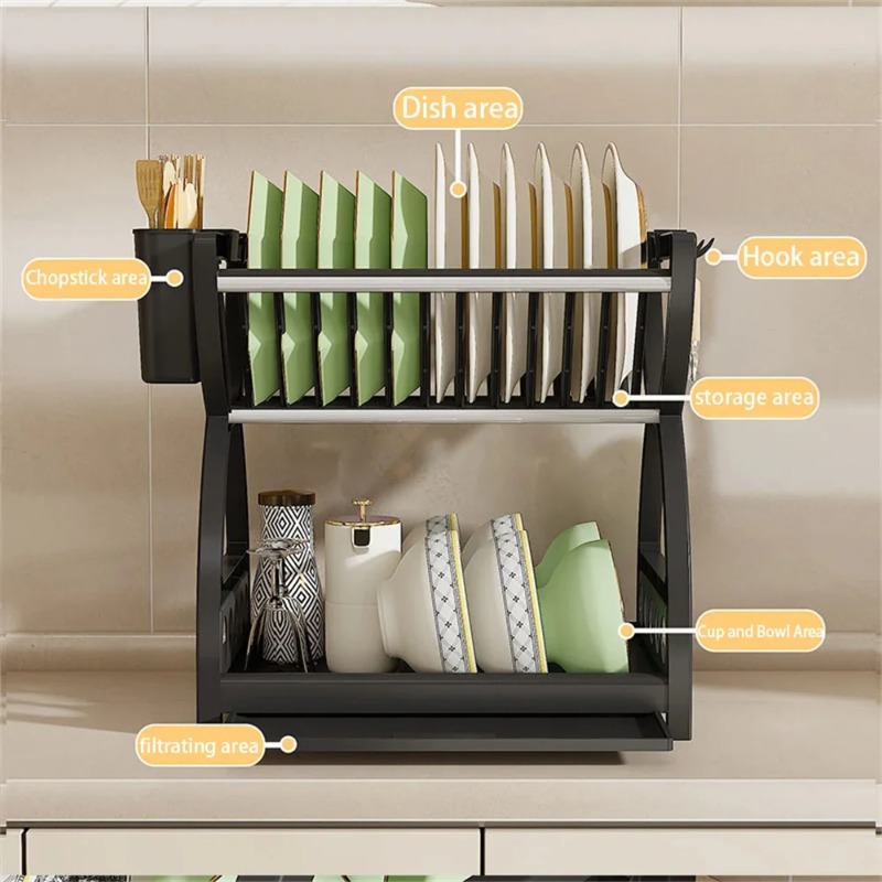 2 Tier Dish Drying Rack Kitche - Server Rack Shelf review and price